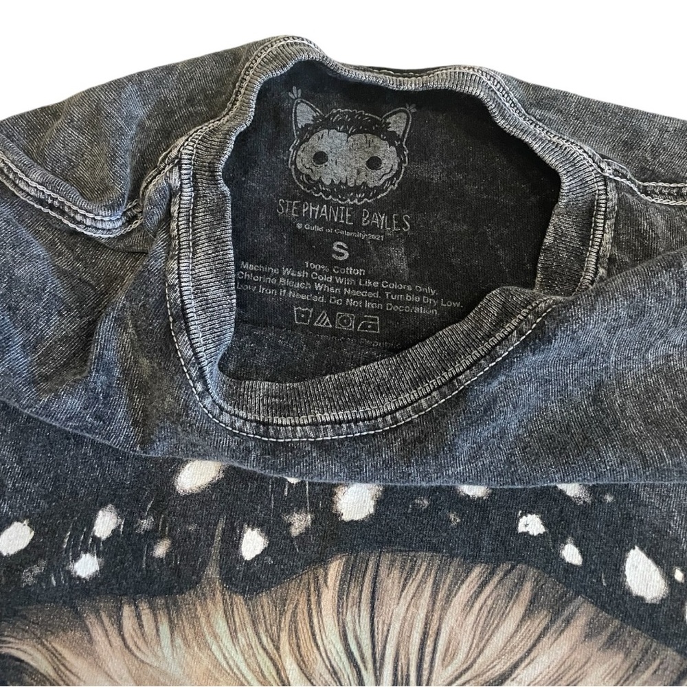 Mushroom Creature Dark Wash T-Shirt By Guild of Calamity - Picture 3 of 3
